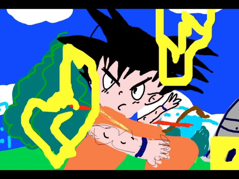 Oeuvre Son Goku vs Démon Daimaô Nicolas Weber 2