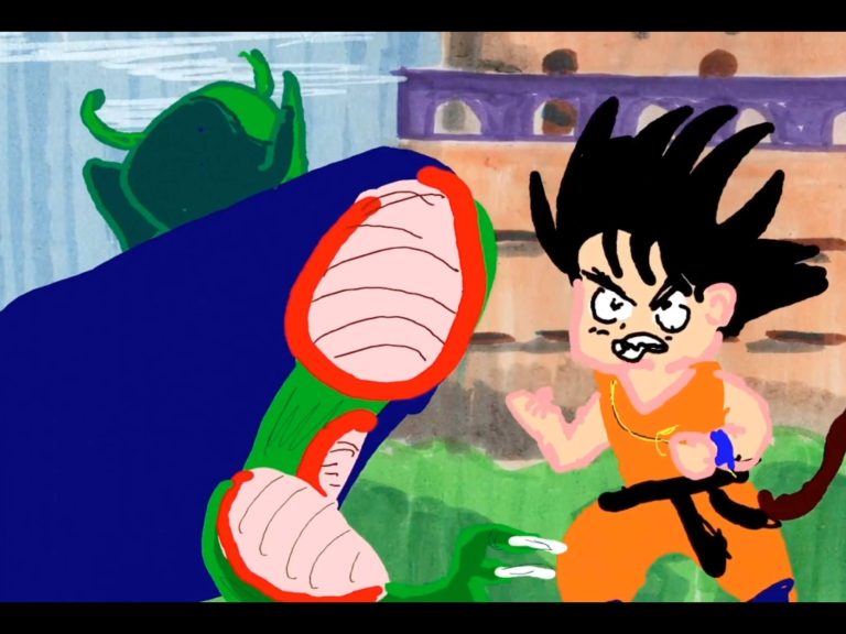 Oeuvre Son Goku vs Démon Daimaô Nicolas Weber